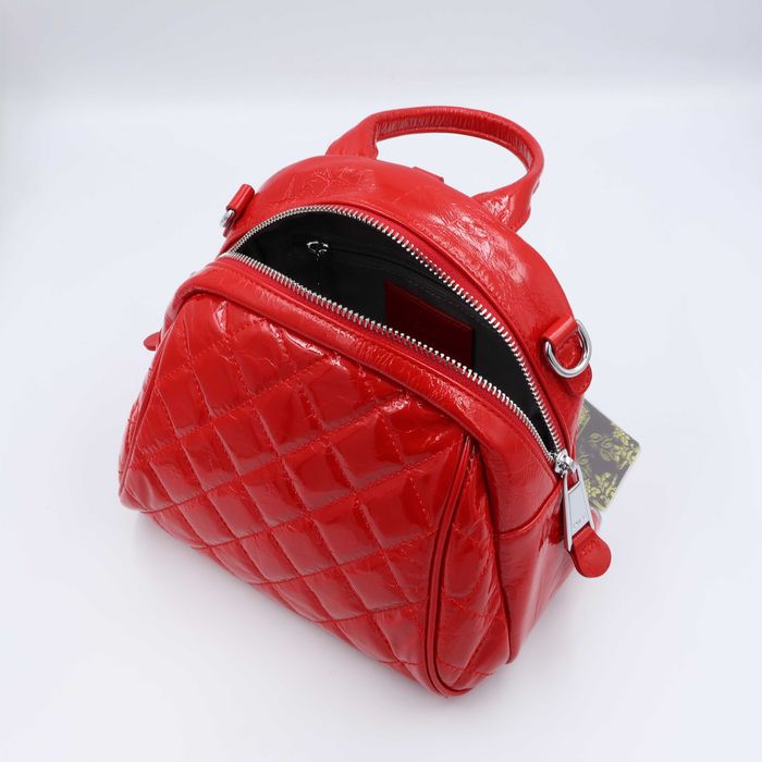 Рюкзак жіночий шкіряний лаковий Polina & Eiterou 21006 Рюкзак женский