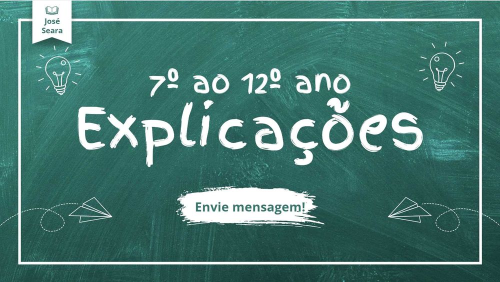 Explicações do 7º ao 12º ano