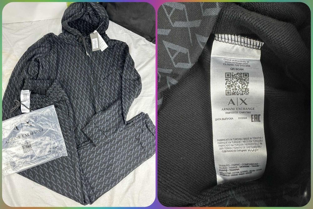 Komplet dresu armani Ultra Premium dolce dres sklepowy logowana OUTLET