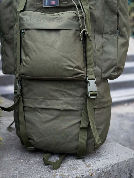 Тактичний великий військовий чоловічий каркасний рюкзак 80-85л Олива