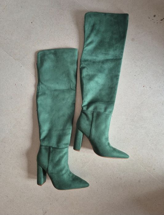 Botas overknee salto alto