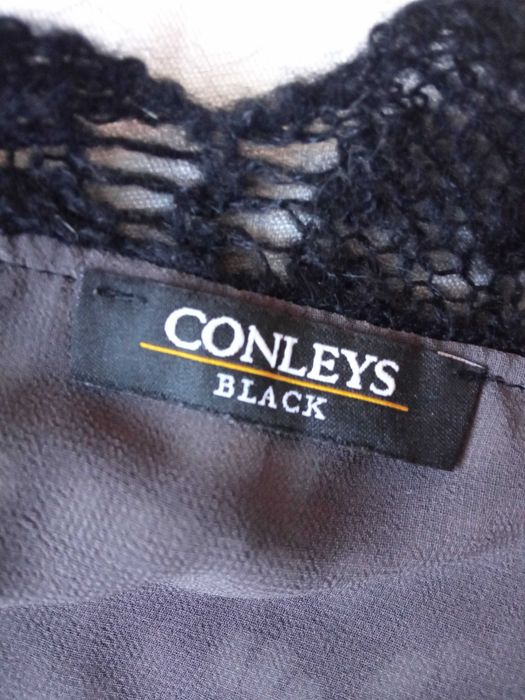 Conleys black lekki damski sweterek bluzka mohair r XS
