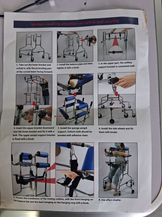 Andador de reabilitação multifuncional
