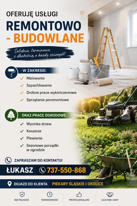 Usługi remontowo - porządkowe
