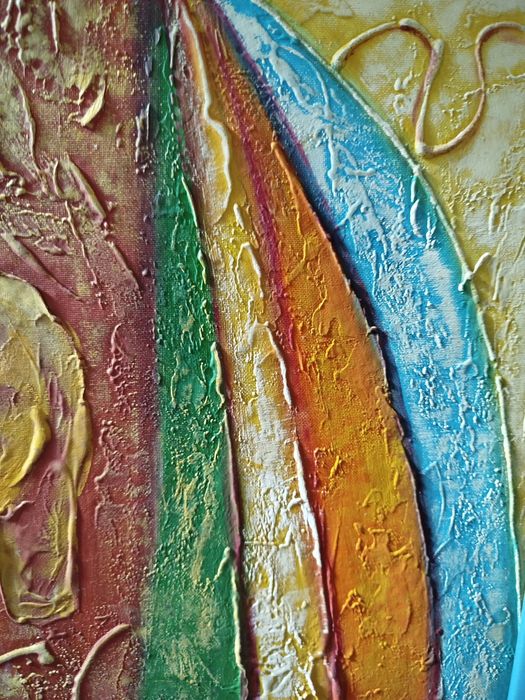 Tela  com motivos africanos 73 cm x 63