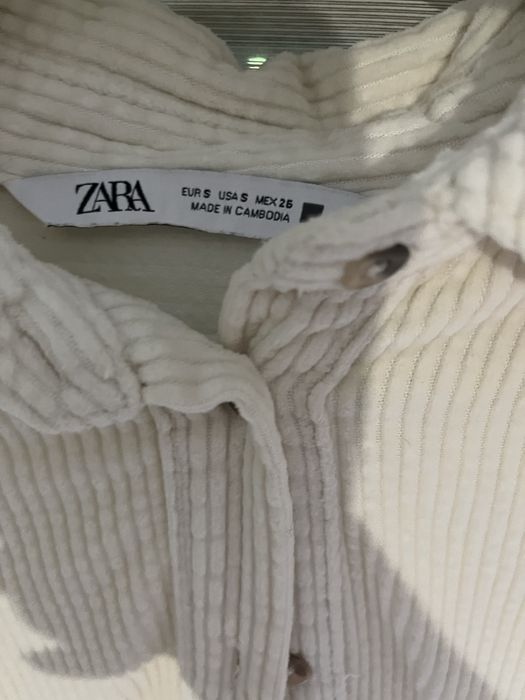 Camisa quente creme zara