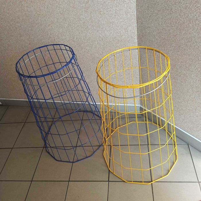 Kosz na śmieci druciany na duże worki do segregacji różne kolory