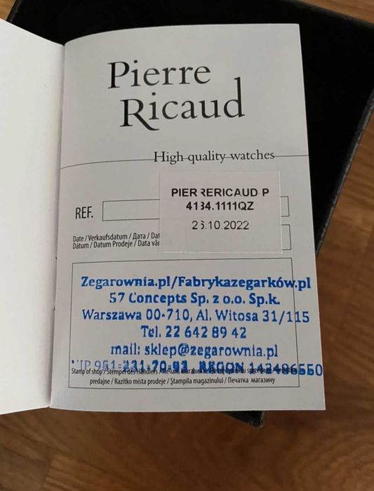 Zegarek damski Pierre Ricaud