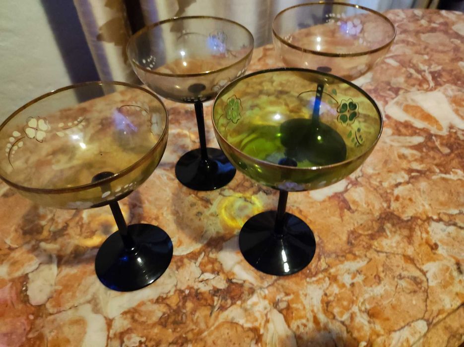 Taças de champanhe vintage