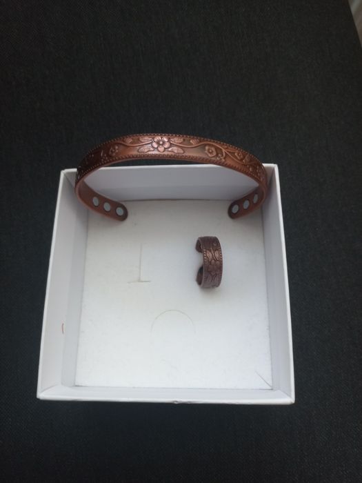 Bransoletka + pierścionek magnetyczne zestaw