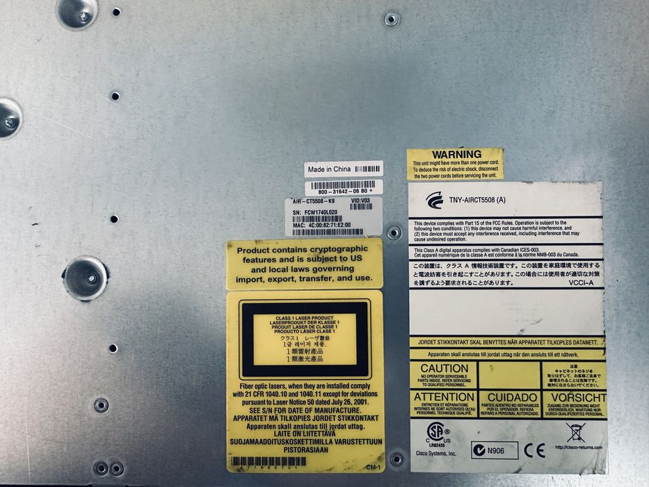 Cisco Wireless LAN controller AIR-CT5508-K9 250AP
