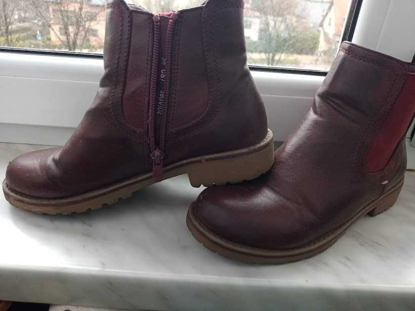 Botki wiśniowe/burgundowe