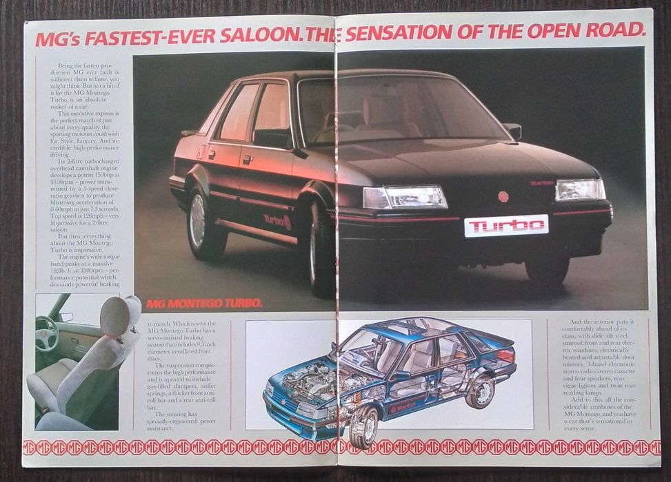 Prospekt MG modele Metro, Maestro i Montego