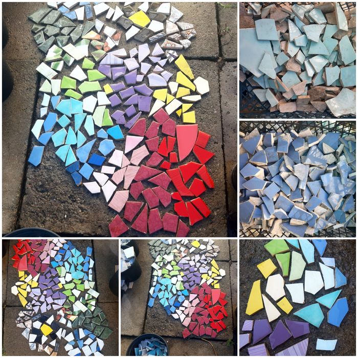 Бой плитки для самодельной мозаики