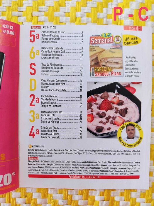 RECEITAS DE COZINHA – Pack C  - Revista Cozinha Semanal