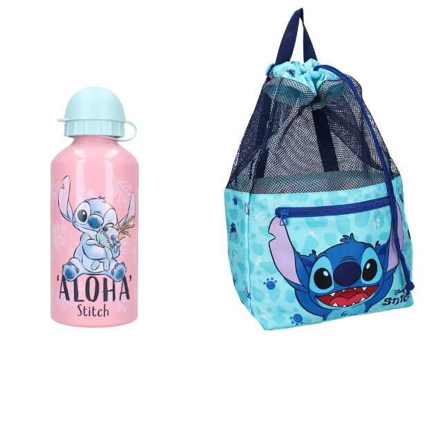Conjunto Stitch (garrafa e saco de ginástica) - novo
