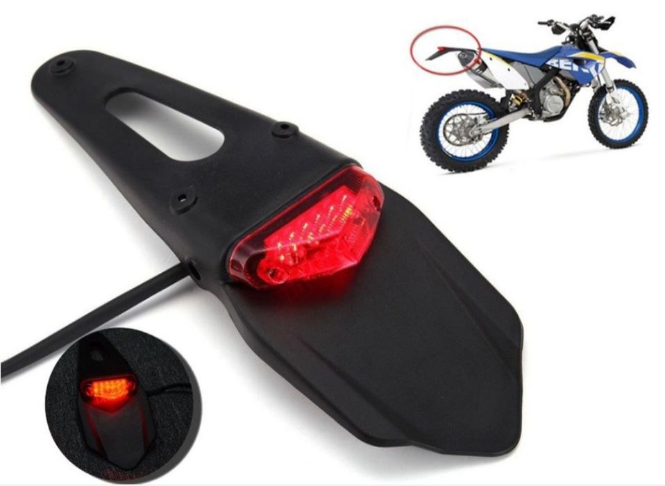 Хвіст для мотоцикла зі стоп сигналом, LED повороти на ендуро крос піт