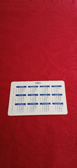 Calendário de bolso Banco Nacional Ultramarino