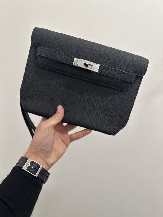 Мужской кожаный клатч Hermes Kelly / Clutch Bag