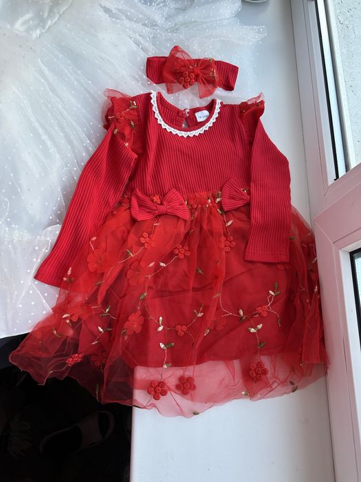 Плаття червоне дитяче на 1 рік 2 роки плаття платье красное детское