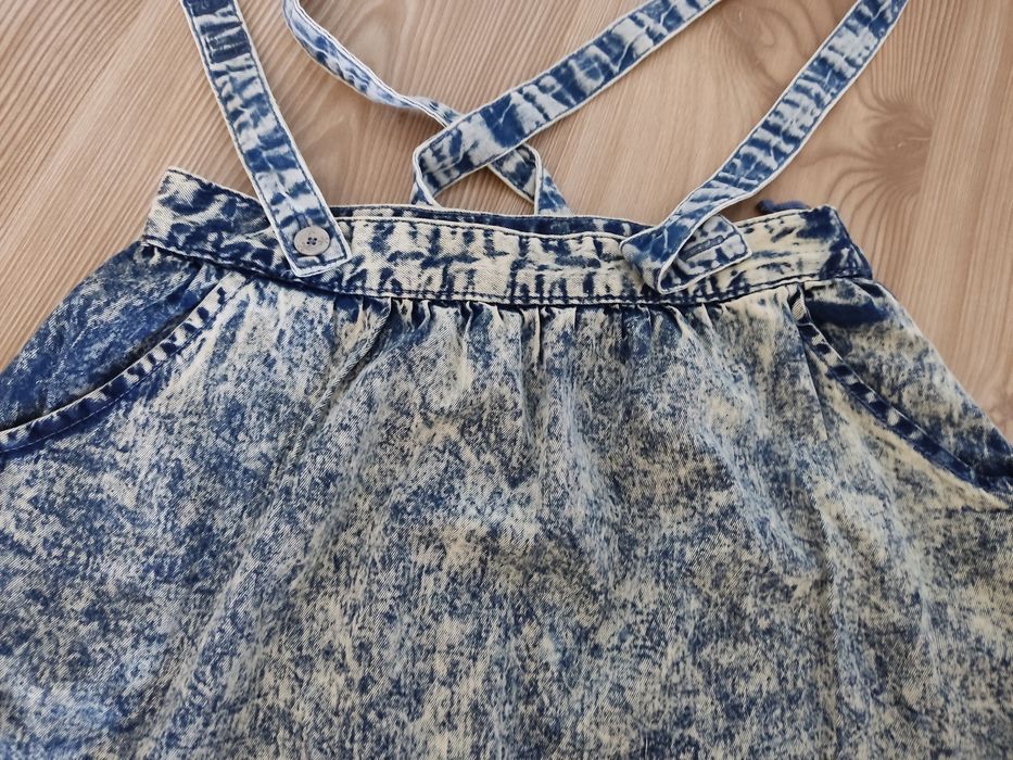 Spódnica jeansowa na szelkach cool club 134