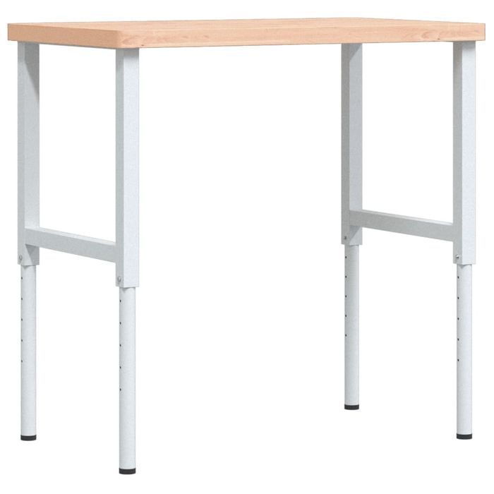 Vidaxl Stolik Roboczy, 100X60X(73-99,5) Cm, Prostokątny, Drewno Bukowe