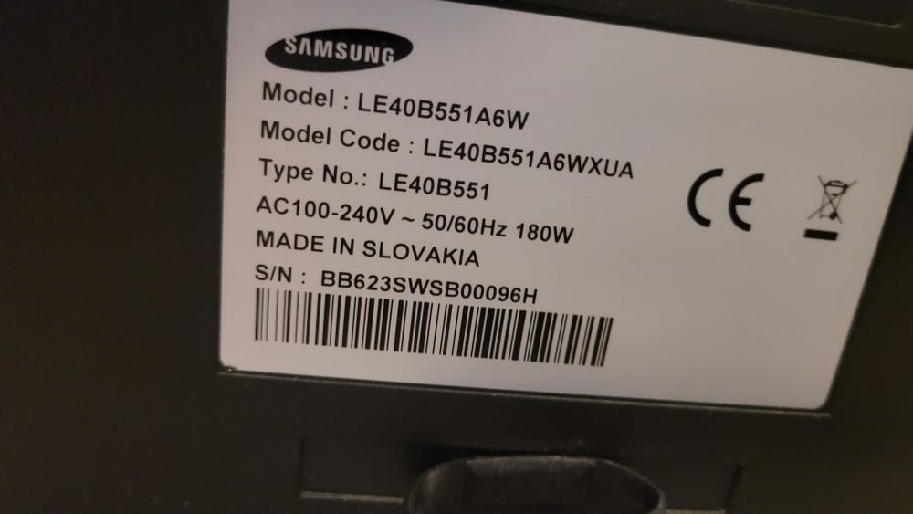 Телевізор Samsung LE40B551A6W