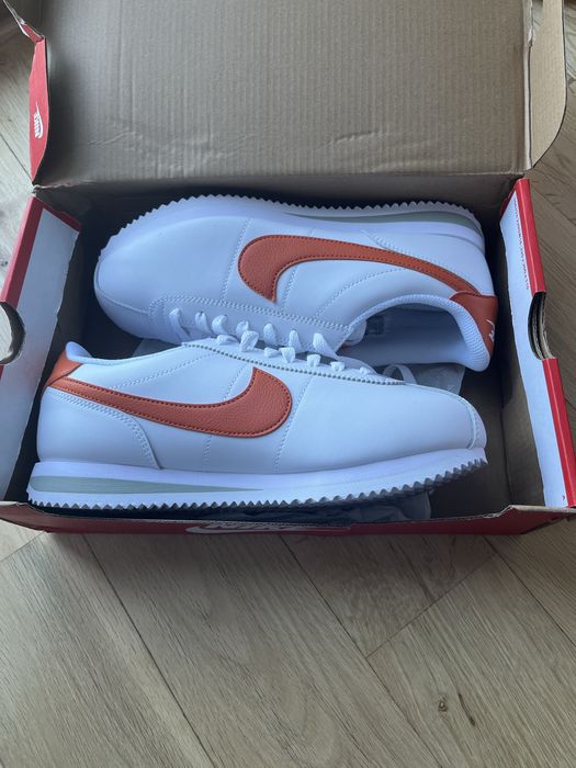 Buty Nike Cortez pomaranczowo biale