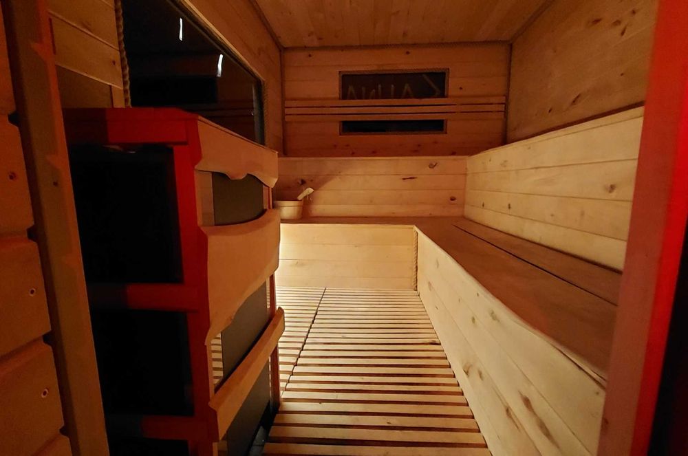 Sauna mobilna - duża, wynajem, bezobsługowa