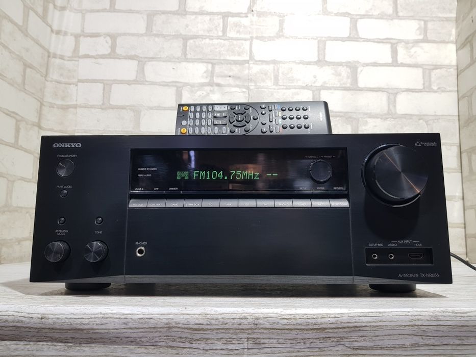 7.2 AV, ресивер ONKYO TX-NR 686, *7x165 Вт, HDMI, Wi-Fi, 4K, USB, б/у