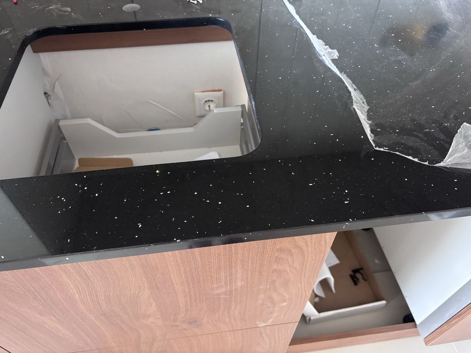 Bancada Cozinha Lavatorio Quartzo Nero