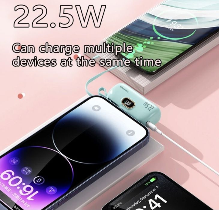 Mini Power Bank 22.5 5000 mAh Fast C-C