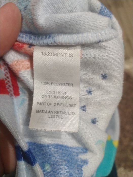 Bluza piżama welurowa Dinozaury 86 92