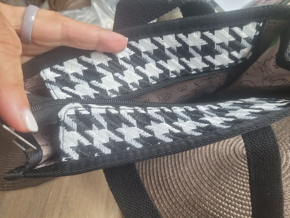 Torba siatka materiałowa spacer zakupy