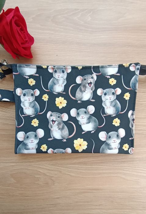 Kosmetyczka organizer w myszki handmade rękodzieło