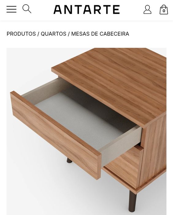 2 Mesas de Cabeceira linha Oslo da Antarte novas