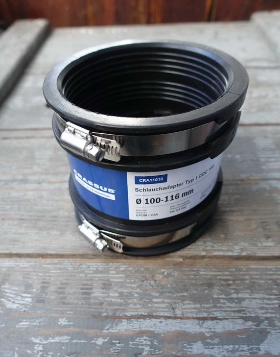 Соединитель труб 110 мм Crassus Standart Type 1 CDC 100, EPDM,Германия