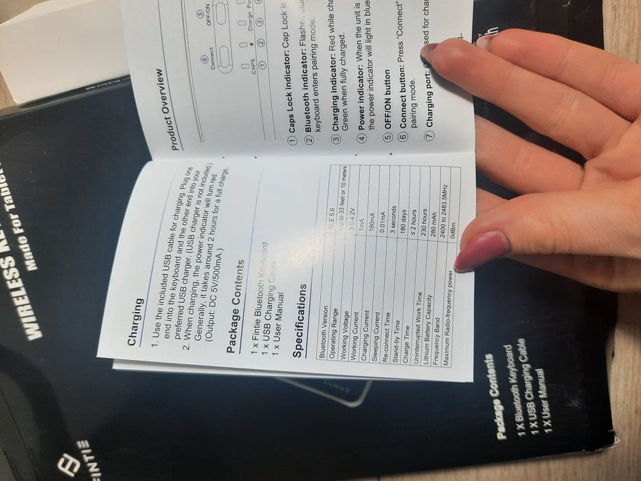 Klawiatura na bluetooth marka Fintie nowa