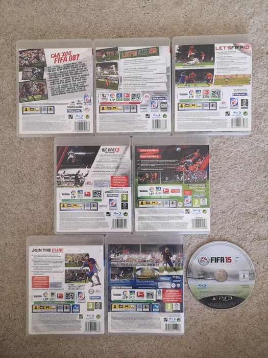 Conjunto de 8 jogos FIFA para PS3