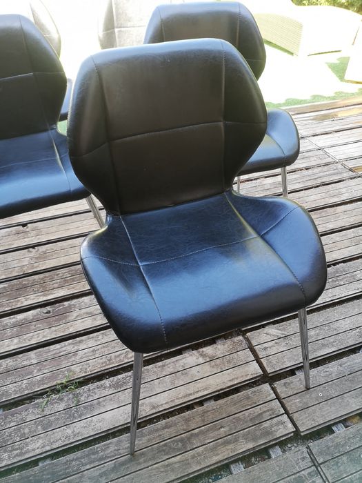 Set of 5 Leather Chairs