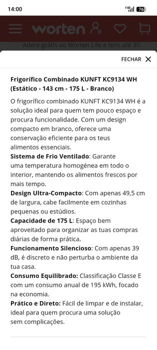 Frigorífico kunft