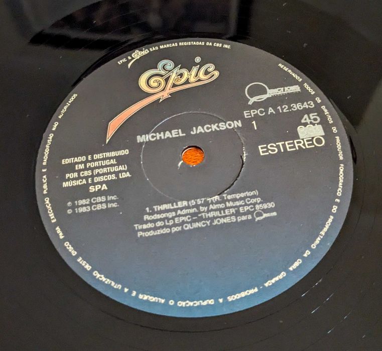 Disco Vinil * MICHAEL JACKSON - Thriller (Maxi-Single / Sample Record)
