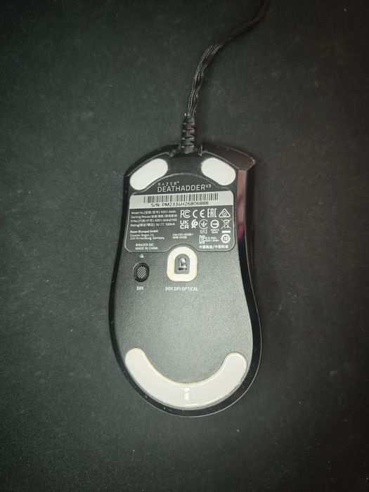 Razer DeathAdder V3 – 30K DPI – Como Novo – Caixa + Bolsa