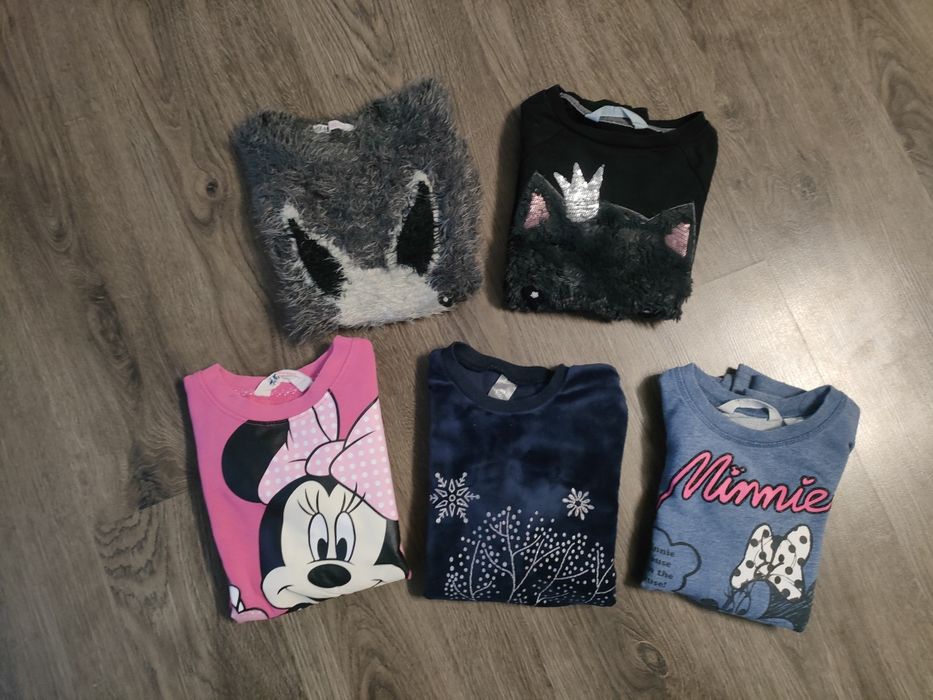 Zestaw/paka bluza bluzy bluzki dla dziewczynki rozmiar 122/128 h&m