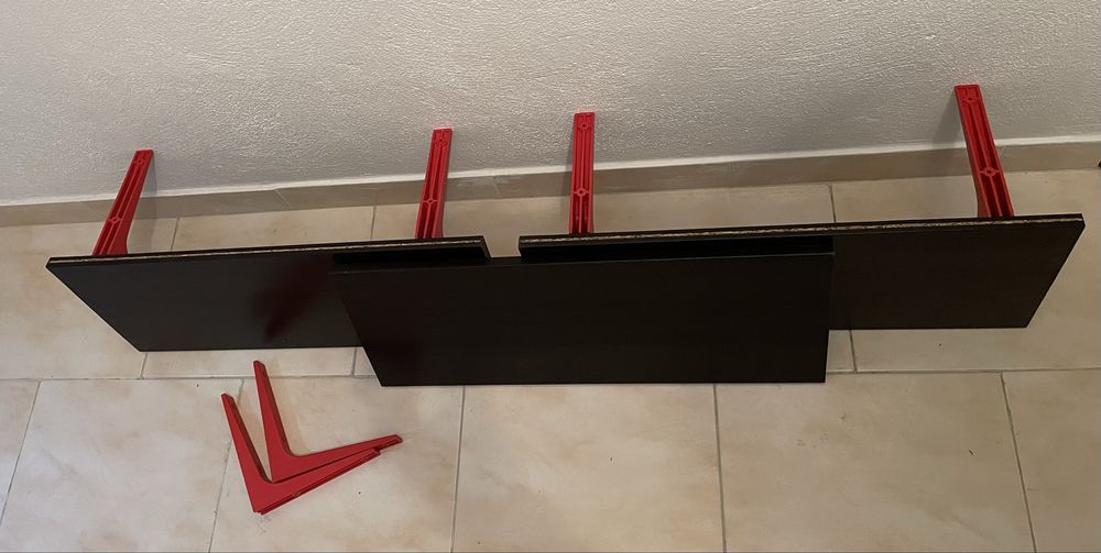 Conjunto de 3 Prateleiras Ikea Castanho Escuro 60x23cm