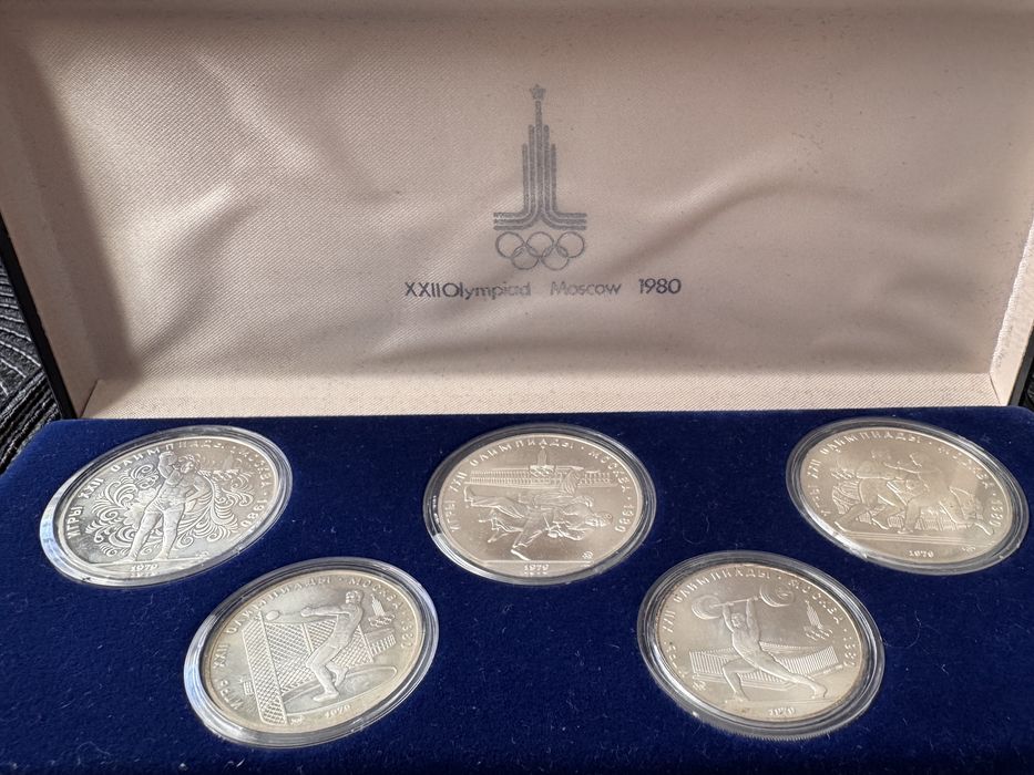 Monety srebrne ruble olimpiada Moskwa 1980