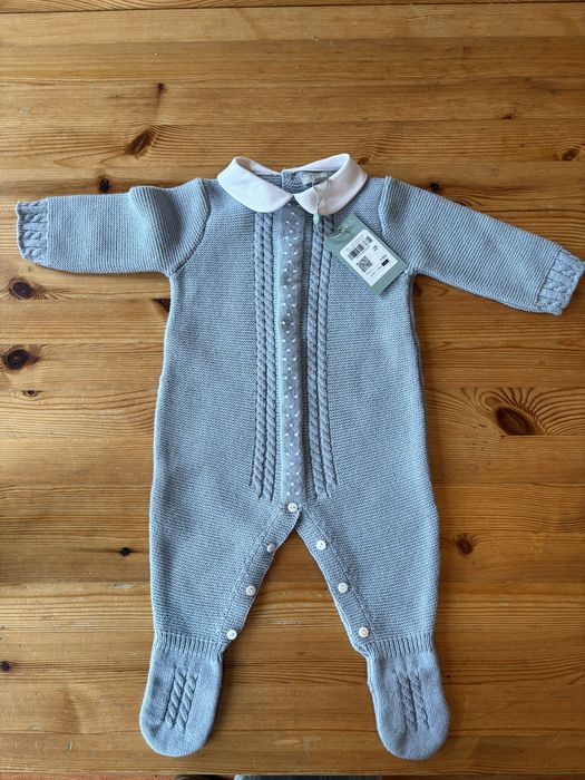 Babygrow tricot com gola