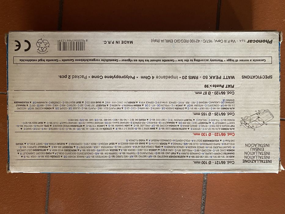 Colunas para carro Phonocar 66/123