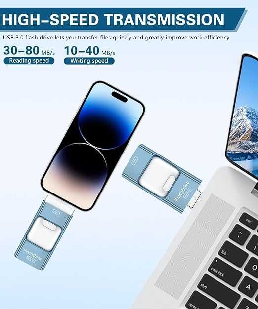 Dysk flash  iPhone'a 256 GB 4 w 1 USB typu C Memory Stick, Photo Stick