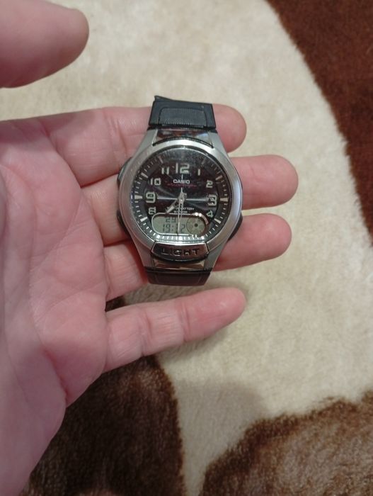 Легендарные часы Casio AQ-180W Telememo 30,3 будильника,подсветка,мировое время,механизм 3793